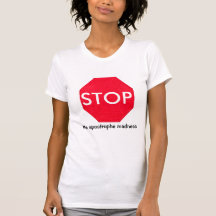 Grammar Guru Stop Sign Tees