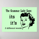 Grammar It's and Its Posters