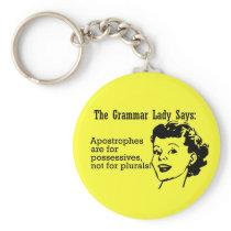 Grammar Lady Apostrophes Keychain