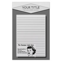 Grammar Lady Apostrophes Lined Stationery
