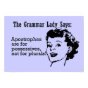 Grammar Lady Apostrophes Posters posters by wingedturtle Grammar Lady Apostrophes Posters posters