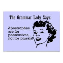 Grammar Lady Apostrophes Posters