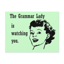 Grammar Lady Watching Postcards by wingedturtle Grammar Lady Watching Postcards