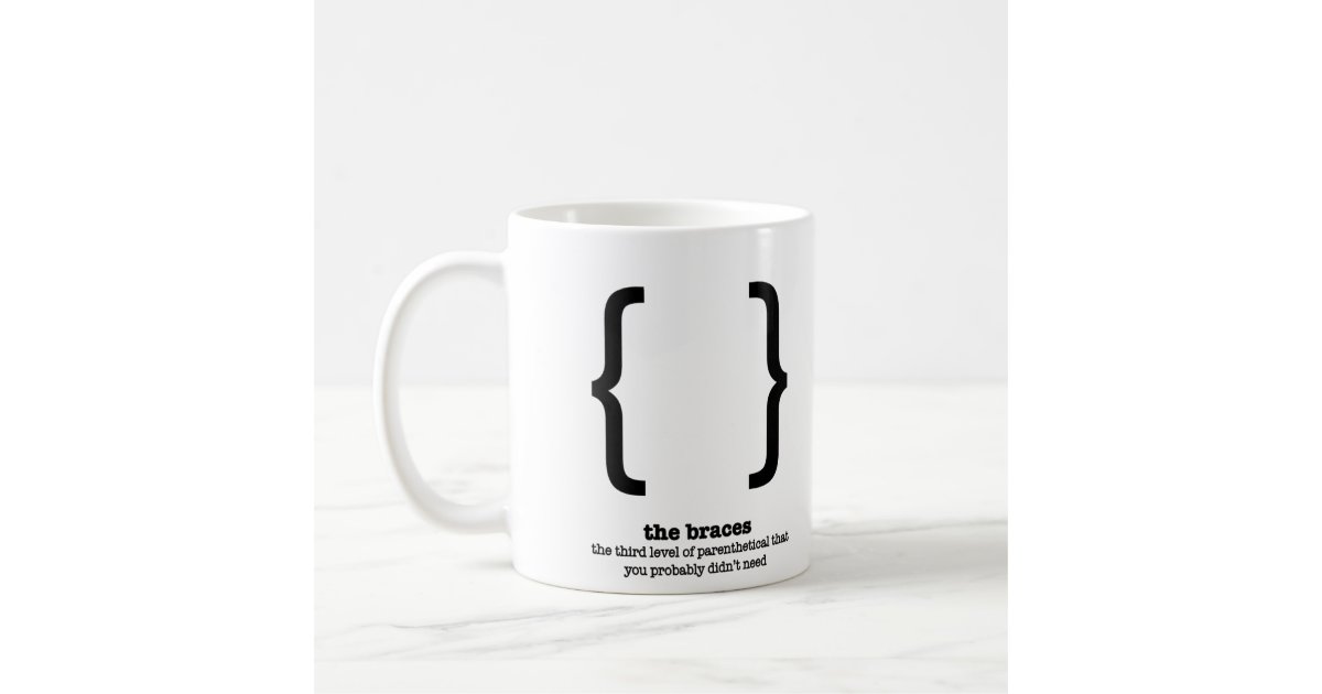Grammar Mug Braces Punctuation Grammar Zazzle