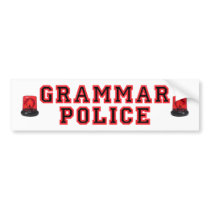 Grammar Police bumper stickers by spyderfyngers Grammar Police bumper stickers