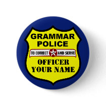 Grammar Police Customizable Button