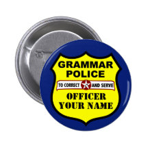 Grammar Police Customizable Button