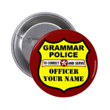 Grammar Police Customizable Button