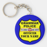 Grammar Police Customizable Keychain
