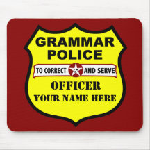 Grammar Police Customizable Mousepad