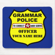 Grammar Police Customizable Mousepad