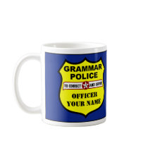 Grammar Police Customizable Mug
