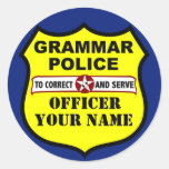 Grammar Police Customizable Sticker
