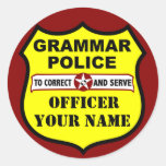 Grammar Police Customizable Sticker