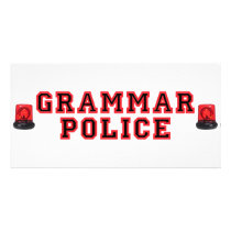 Grammar Police Personalized Photo Card