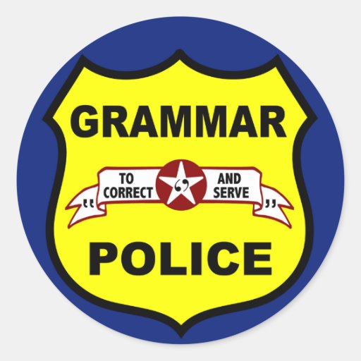 Grammar Police Sticker