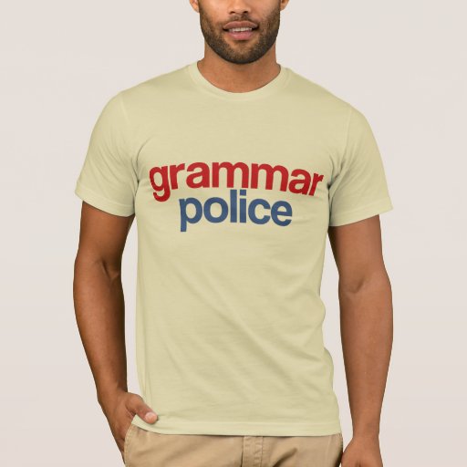 Grammar Police T Shirt Zazzle 