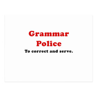 grammar police to serve and correct