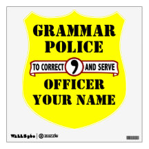 Grammar Police Wall Decal