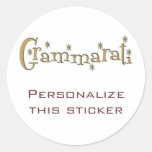 Grammaratti Round Sticker