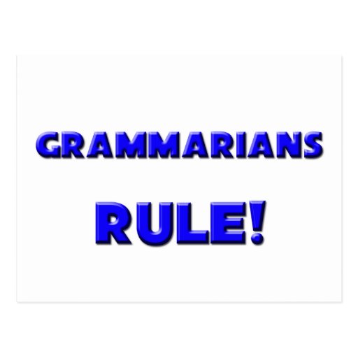 Grammarians Rule! Postcards