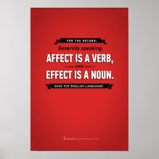 Grammarly Affect/Effect Poster