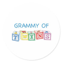 Grammy of Twins Blocks stickers by Scrappintwins Grammy of Twins Blocks stickers