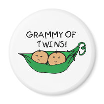  Grammy of Twins Pod Magnets