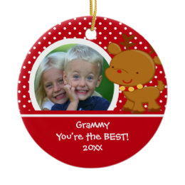 Grammy Photo Reindeer Christmas Ornament ornament