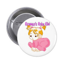 Grampa's Baby Girl Button