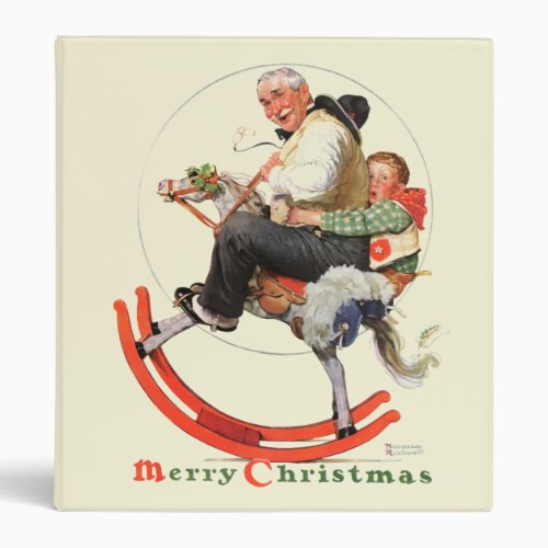 Gramps on the Rocking Horse | Merry Christmas | Funny Binder