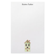 Gram's Garden · Green Birdhouse Customized Stationery