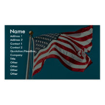 Gran vuelo de la bandera americana tarjeta de negocio