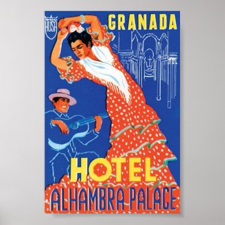 Granada Hotel Alhambra Palace print