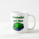 Granadas y taza divertida del jamón
