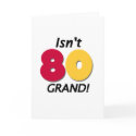 Grand 80th Birthday cards