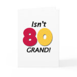 Grand 80th Birthday Greeting Card