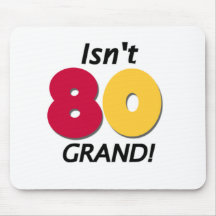 Grand 80th Birthday Mouse Mats