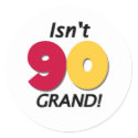 Grand 90th Birthday stickers