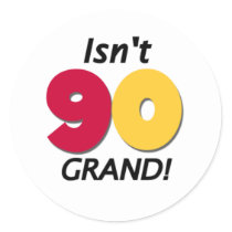 Grand 90th Birthday stickers