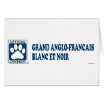 Grand Anglo-Francais Blanc Et Noir Blue Greeting Cards