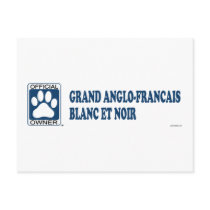 Grand Anglo-Francais Blanc Et Noir Blue postcards