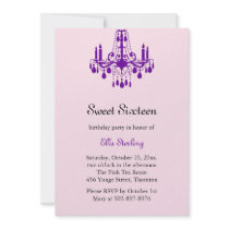 Grand Ballroom Birthday Invitation (purple)