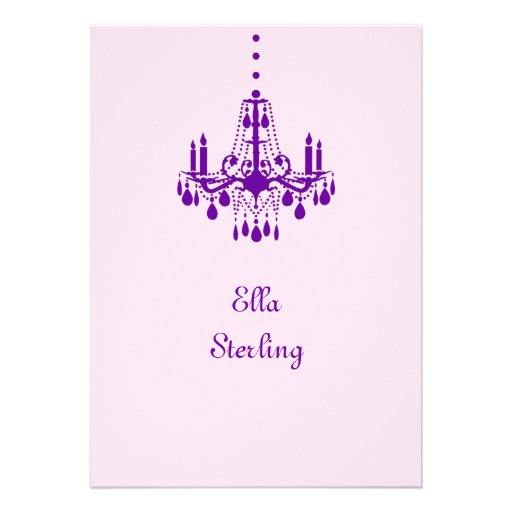 Grand Ballroom Birthday Invitation (purple)