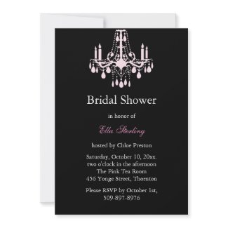 Grand Ballroom Bridal Shower Invitation (black) zazzle_invitation