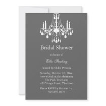 Grand Ballroom Bridal Shower Invitation (gray)