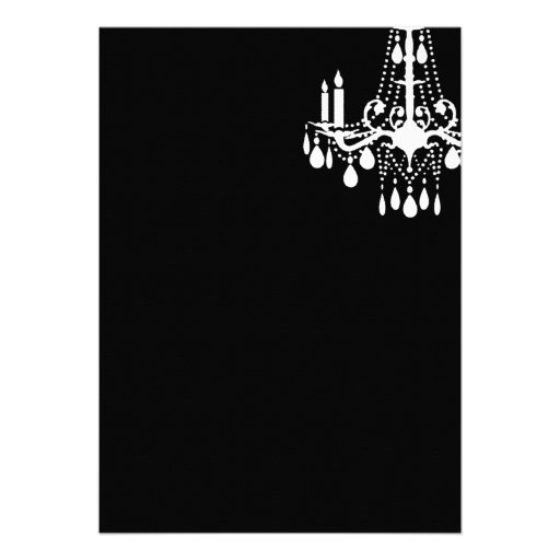 Grand Ballroom Engagement Party Invitation (black)