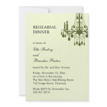 Grand Ballroom Rehearsal Dinner Invitation (green)