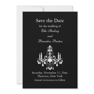 Grand Ballroom Save the Date (black) zazzle_invitation