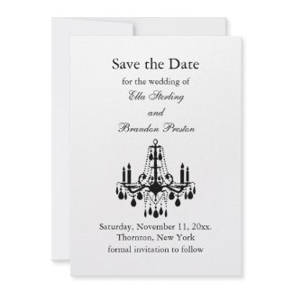 Grand Ballroom Save the Date (white) zazzle_invitation